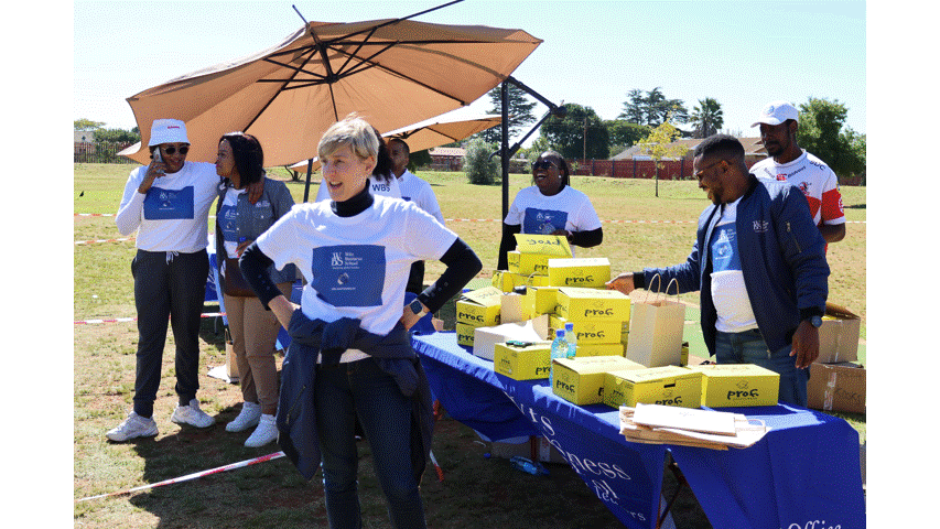 Wits Business School donated almost 600 pairs of shoes to school learners